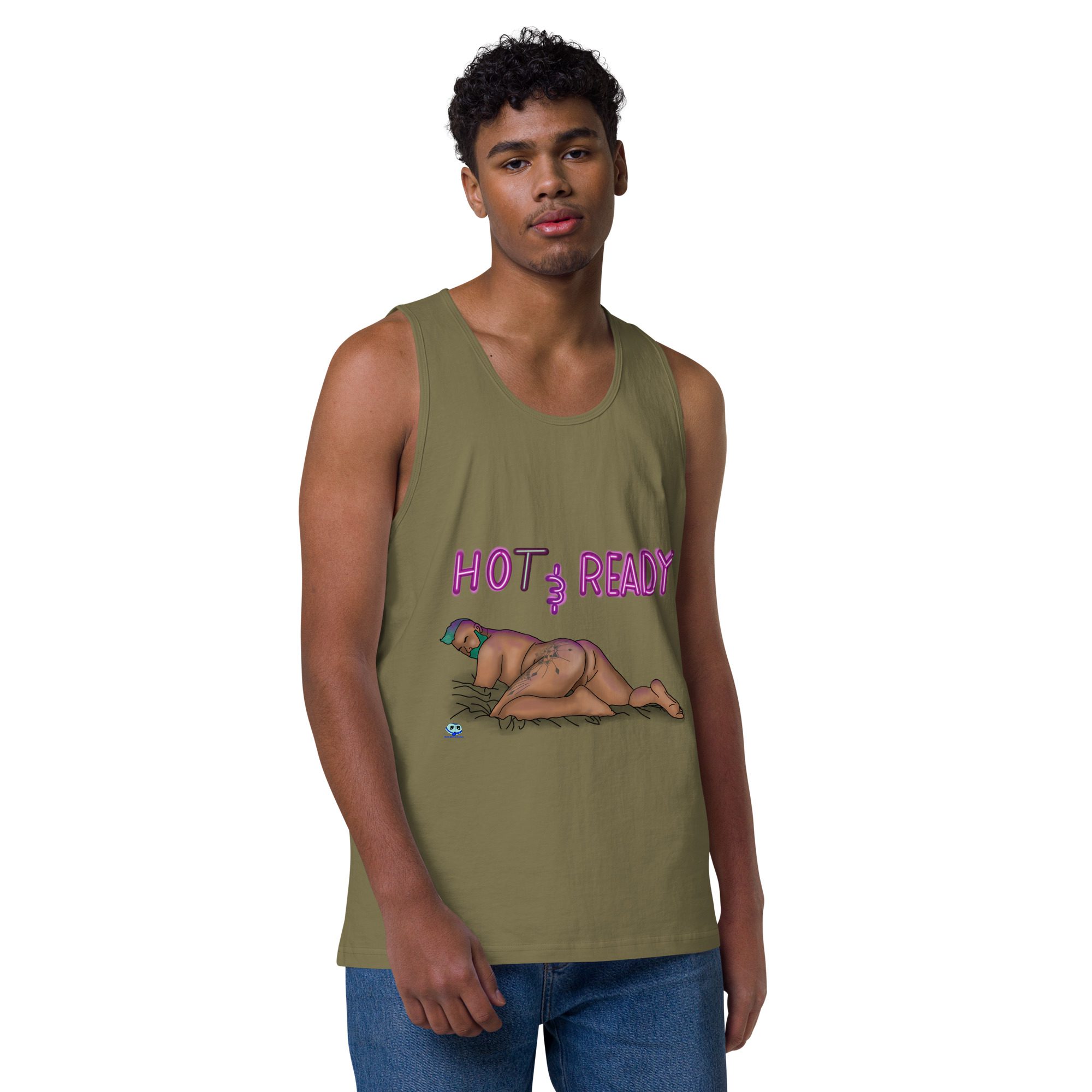 Men’s premium tank top - Hot and Ready - Image 13