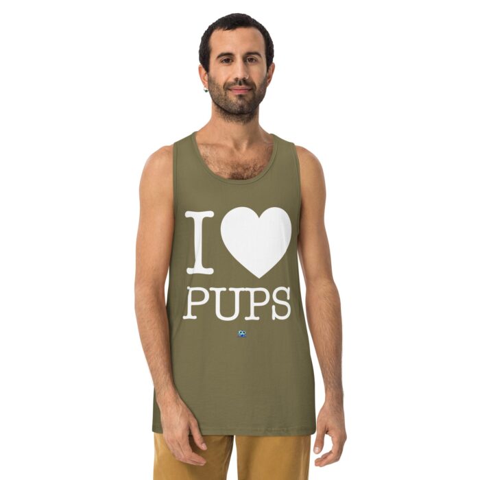 Men’s premium tank top - I Heart Pups - Image 14