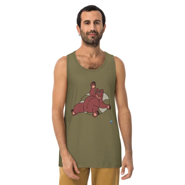Men’s premium tank top - Inner Tube Bear - Image 8
