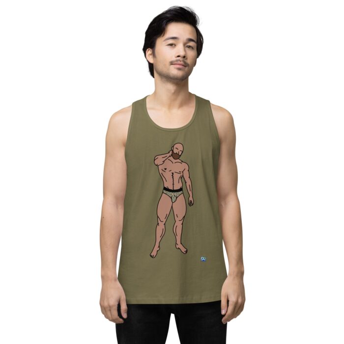 Men’s premium tank top - Leopard Bikini - Image 31