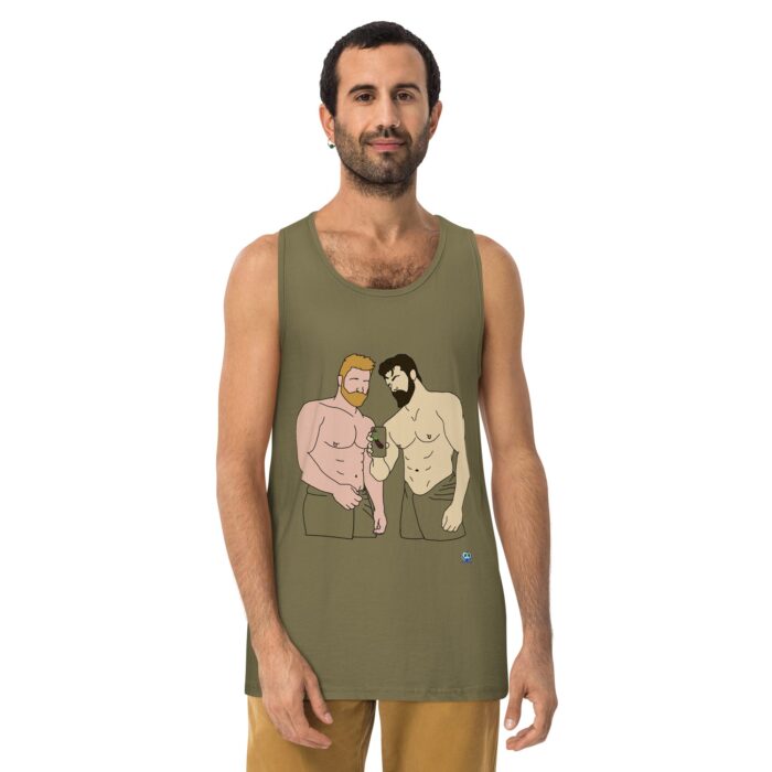 Men’s premium tank top - Locker Room Selfie - Image 7