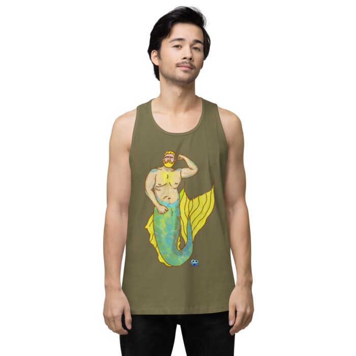 Men’s premium tank top - MerCub Yellow - Image 31