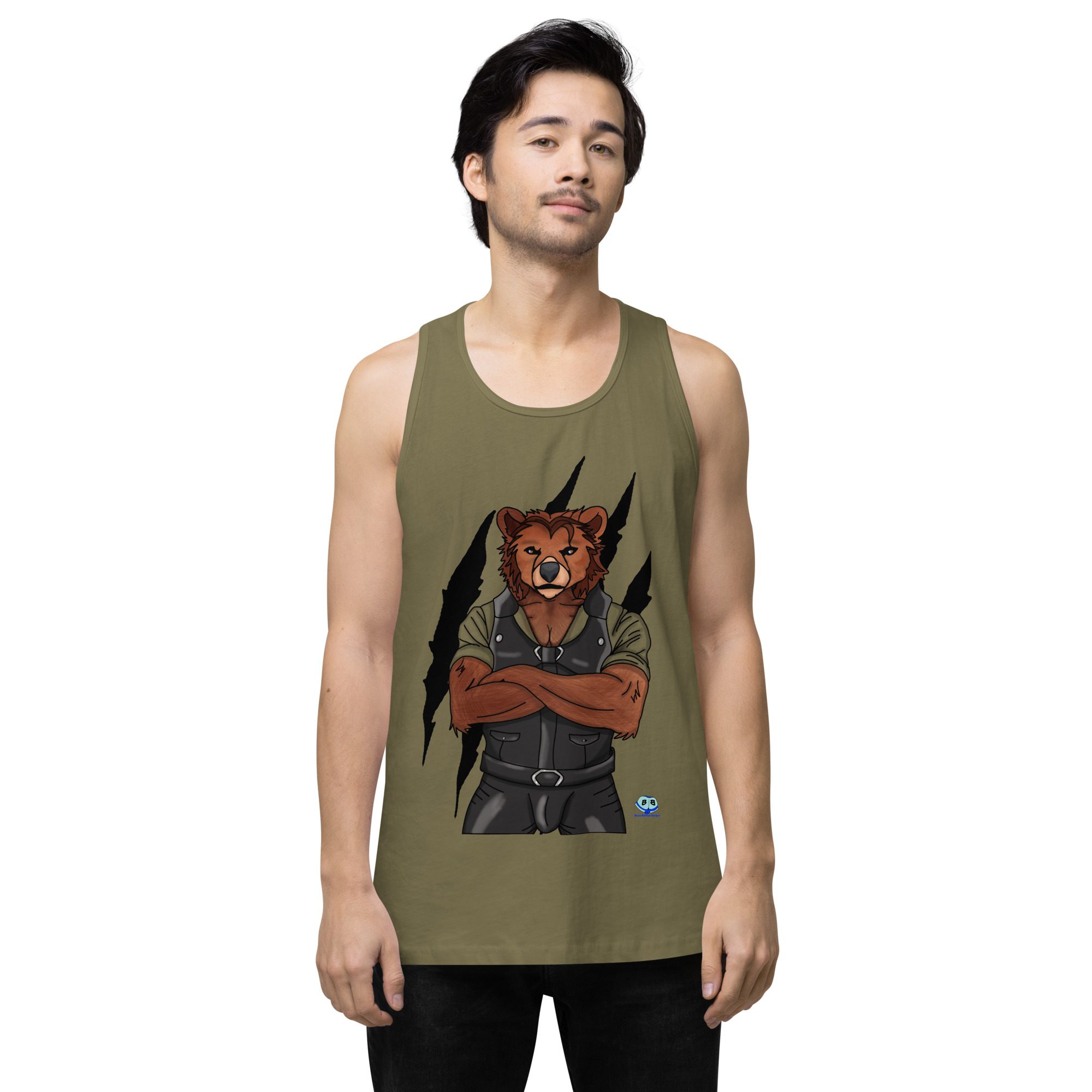 Men’s premium tank top - Mr. Bear - Image 14
