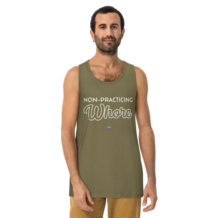 Men’s premium tank top - Non Practicing Whore - Image 13