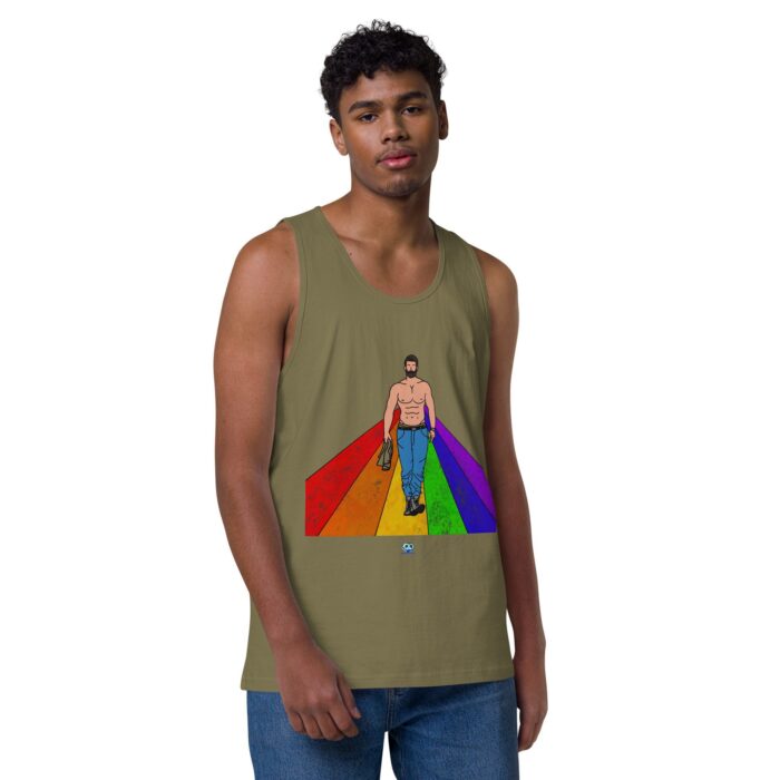 Men’s premium tank top - Rainbow Road - Image 25