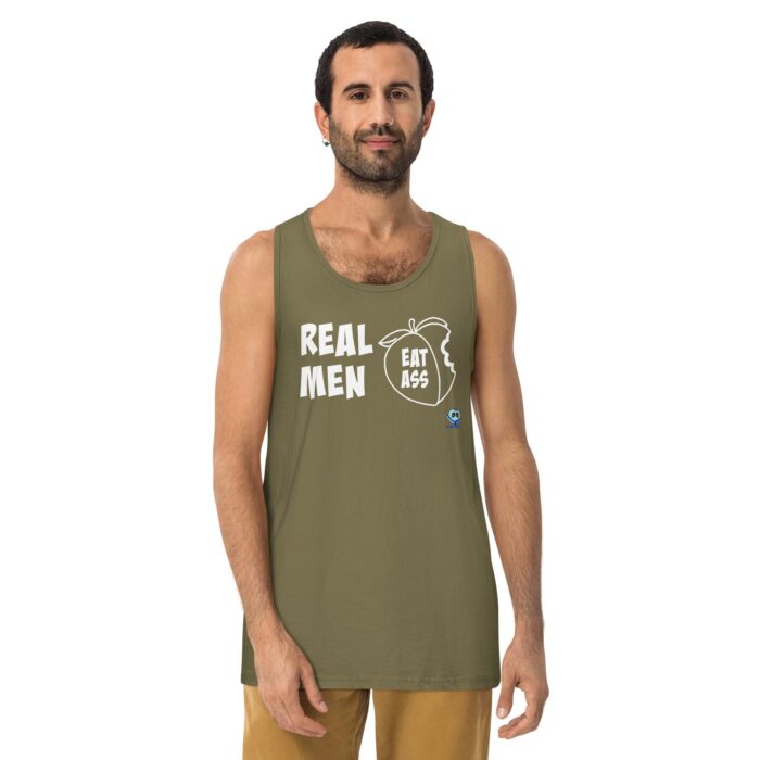Men’s premium tank top - Real Men Eat Ass - Image 14