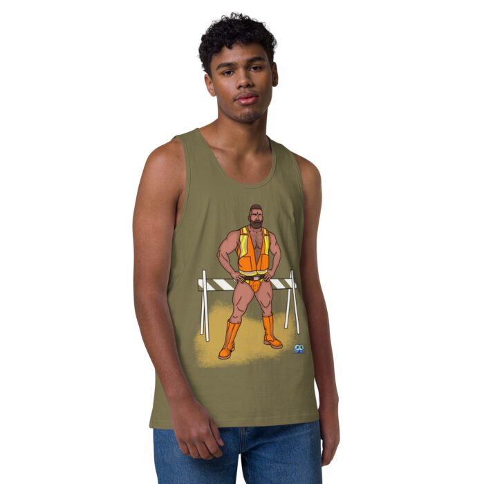 Men’s premium tank top - Road Block - Image 26