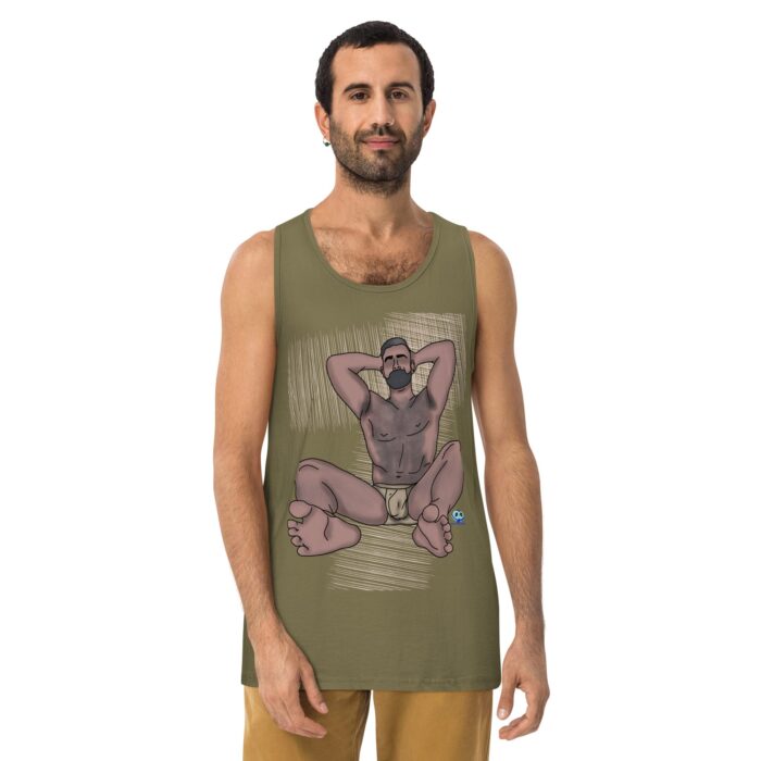 Men’s premium tank top - Salt and Pepper - Image 14