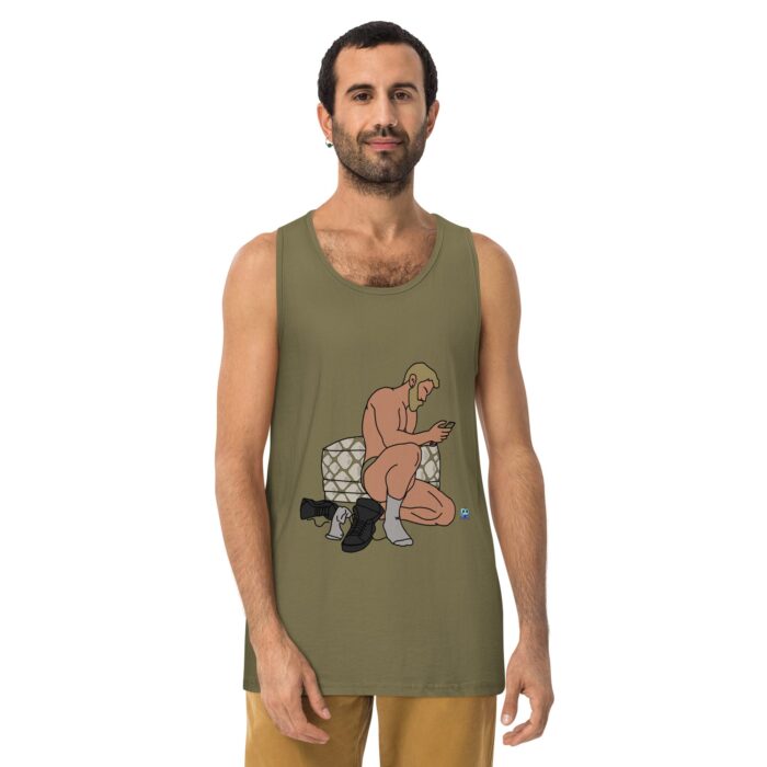 Men’s premium tank top - Snake Skin Ottoman - Image 14