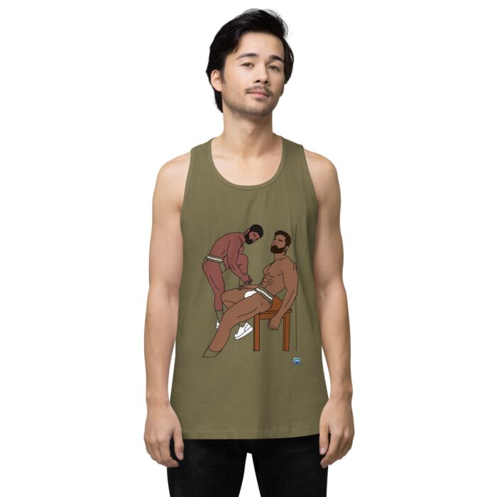 Men’s premium tank top - Steam Room Couple - Image 31