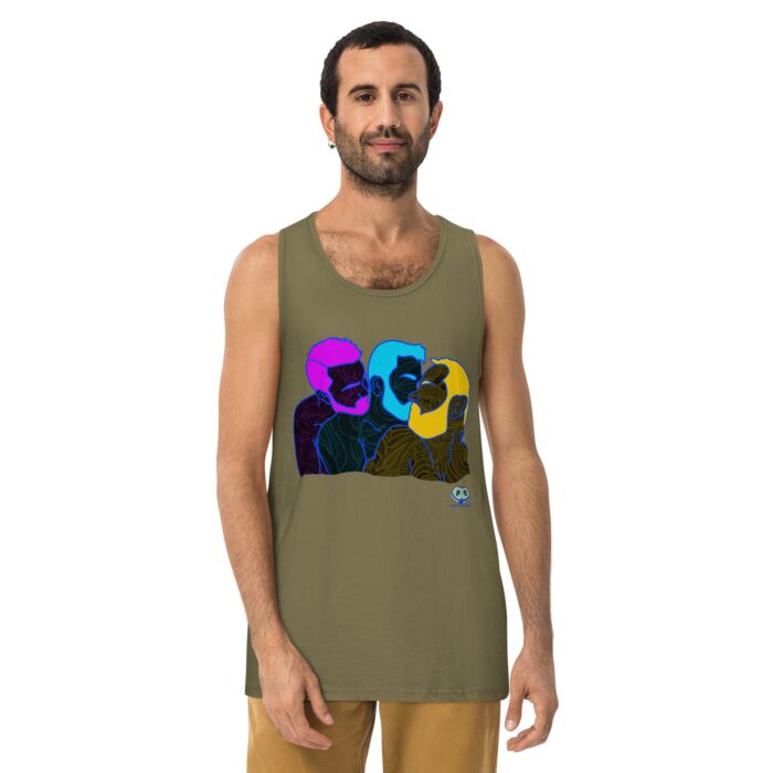 Men’s premium tank top - Throuple Pop Art