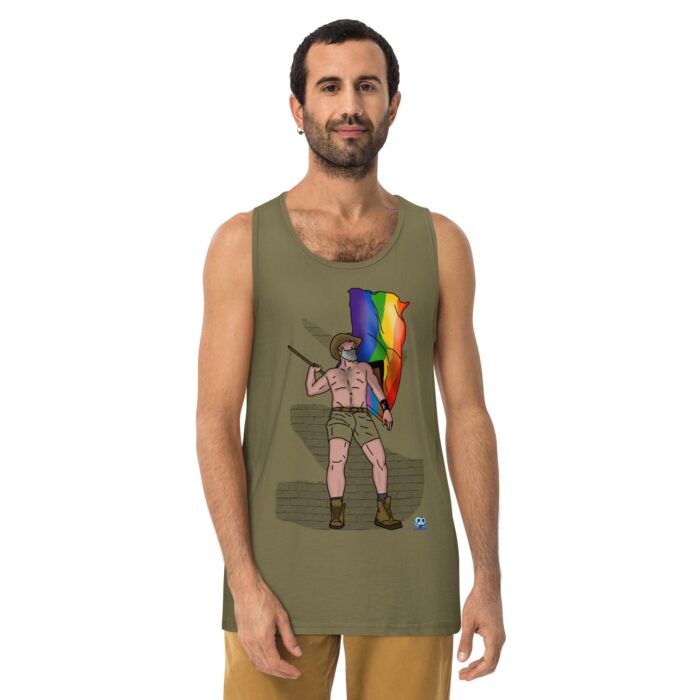 Men’s premium tank top - Wave it Proudly - Image 13