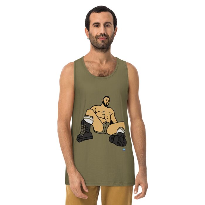 Men’s premium tank top - Waiting in Boots