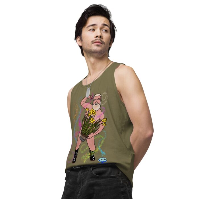 Men’s premium tank top - Flower Power - Image 35