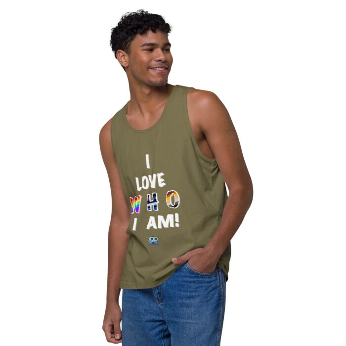 Men’s premium tank top - I Love Who I Am - Image 27