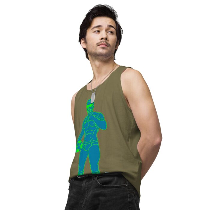 Men’s premium tank top - Pop Art Soccer Player - Image 35