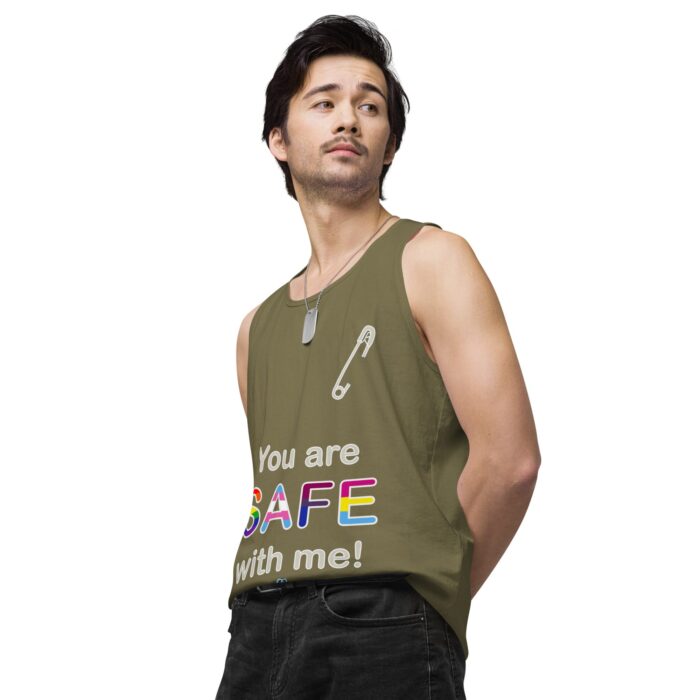Men’s premium tank top - Safe with me - Image 35