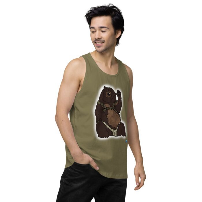 Men’s premium tank top - Disco Bear - Image 34