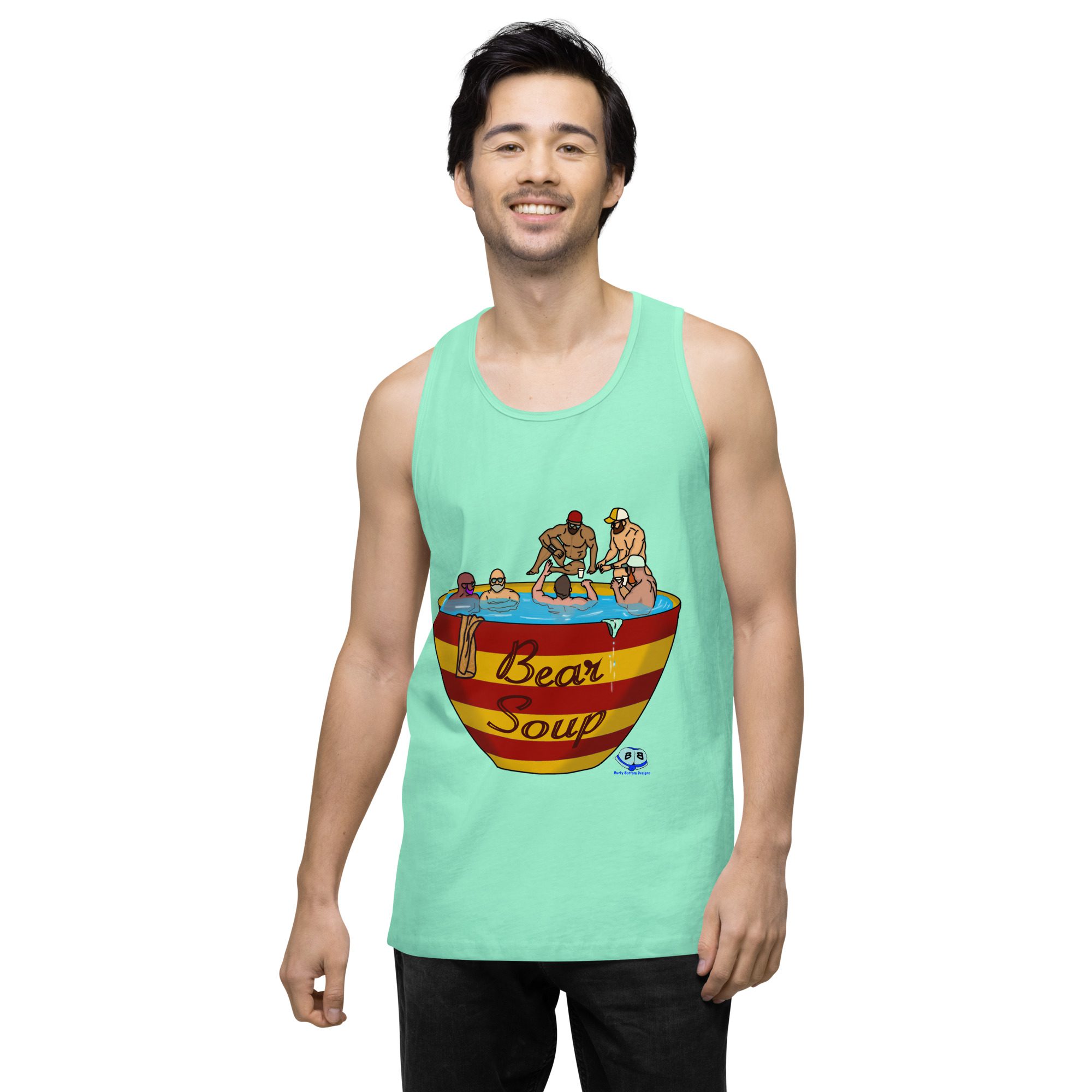 Men’s premium tank top - Bear Soup - Image 24