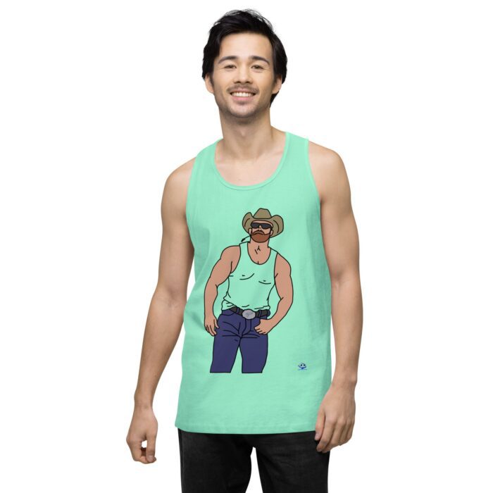 Men’s premium tank top - Cowboy Blues - Image 24