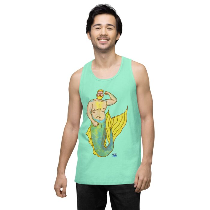 Men’s premium tank top - MerCub Yellow - Image 57
