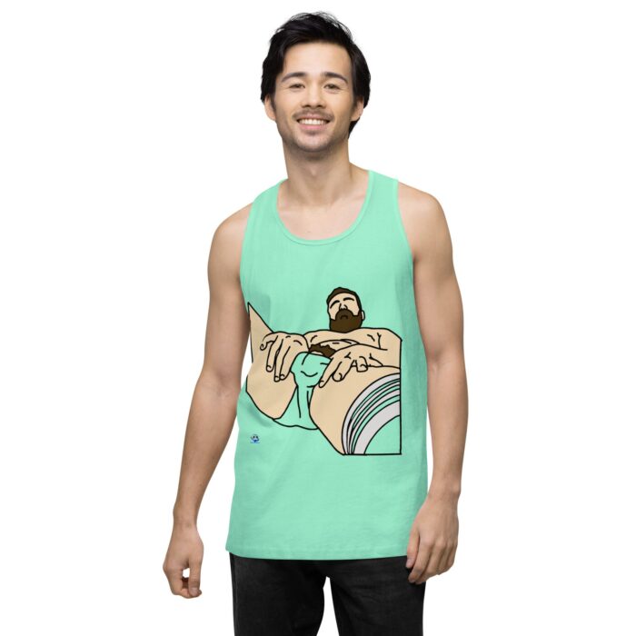 Men’s premium tank top - Peekaboo Bush - Image 57