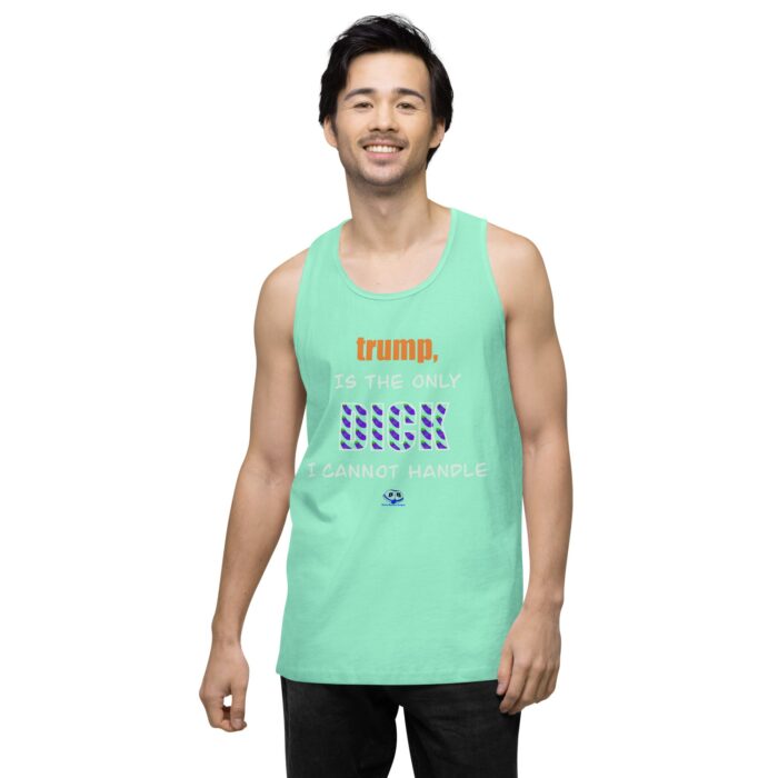 Men’s premium tank top - trump is a dick - Image 57
