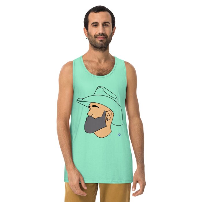 Men’s premium tank top - Bearded Cowboy - Image 23