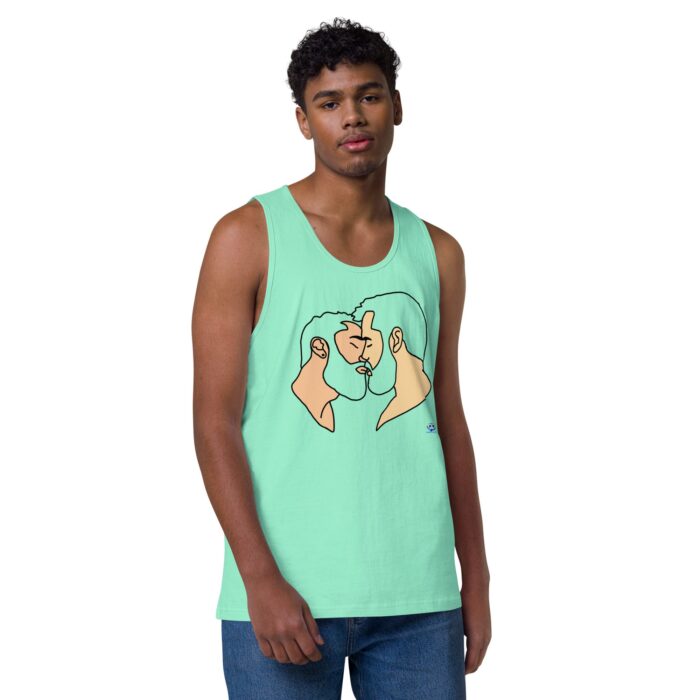 Men’s premium tank top - Bearded Kiss - Image 23