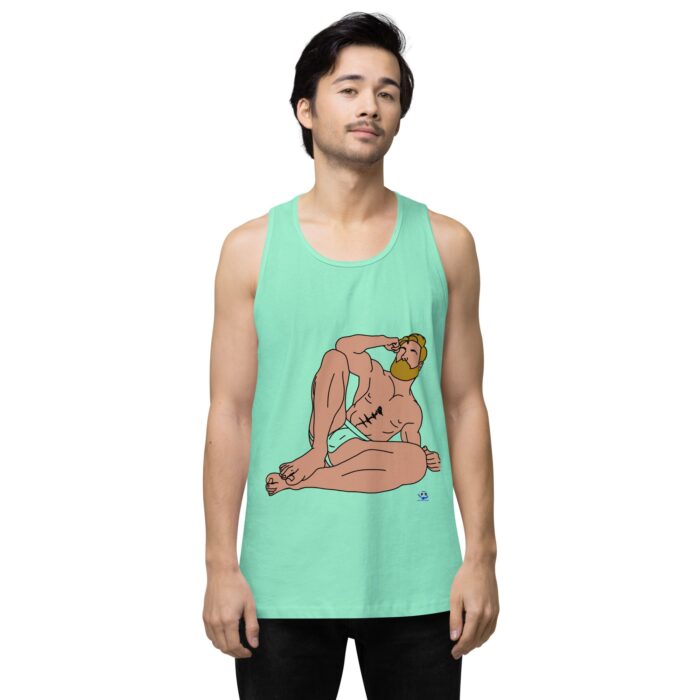 Men’s premium tank top - Blonde in Jock - Image 23