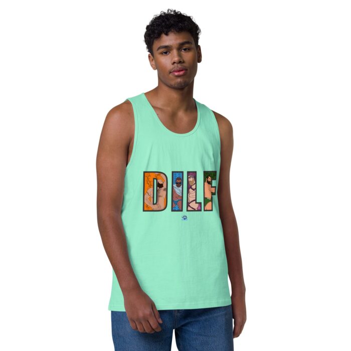 Men’s premium tank top - DILF Cutout - Image 23