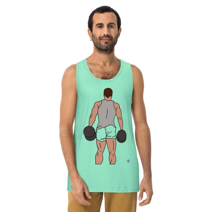Men’s premium tank top - Dumbbells - Image 23