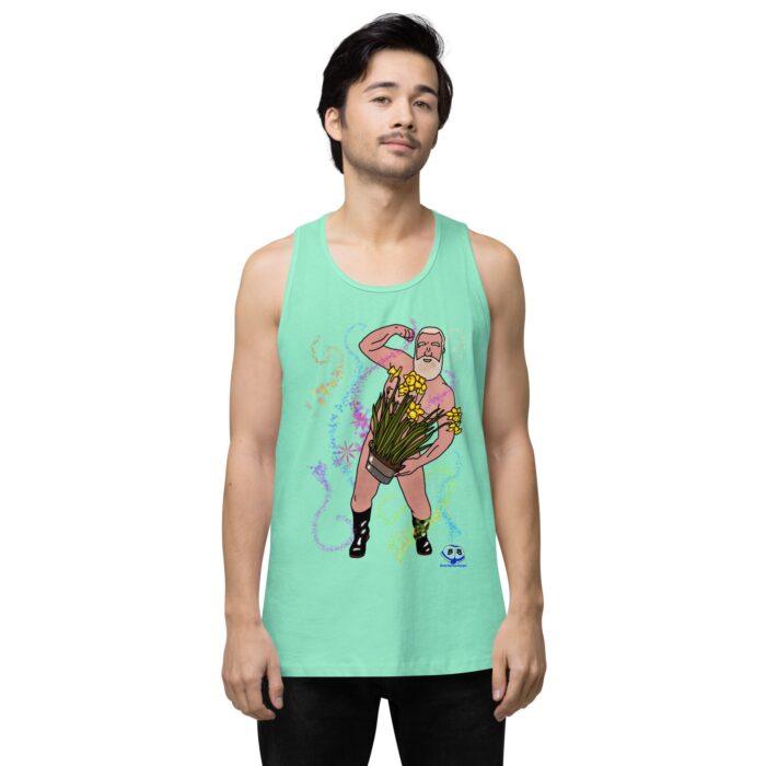 Men’s premium tank top - Flower Power - Image 56