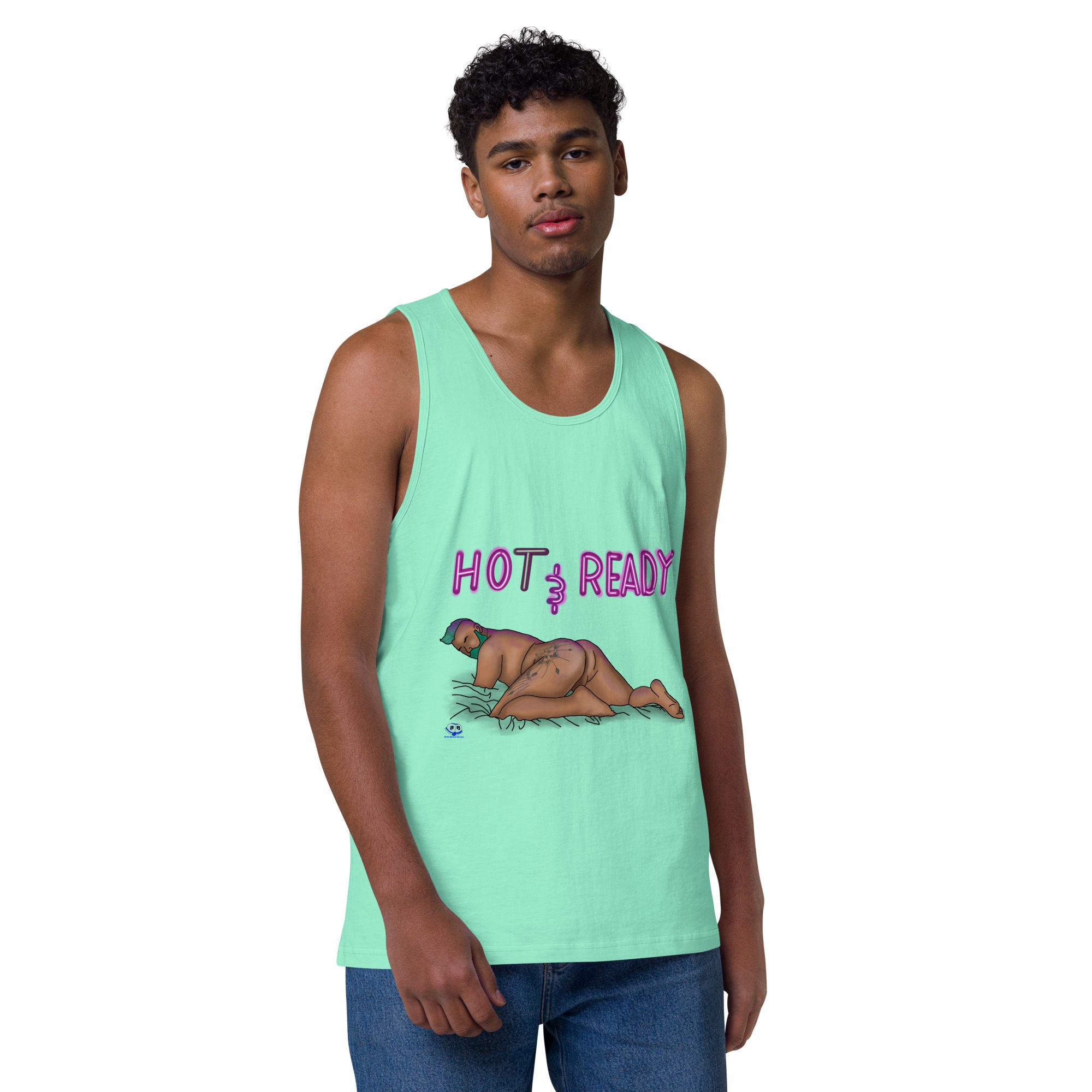 Men’s premium tank top - Hot and Ready - Image 23