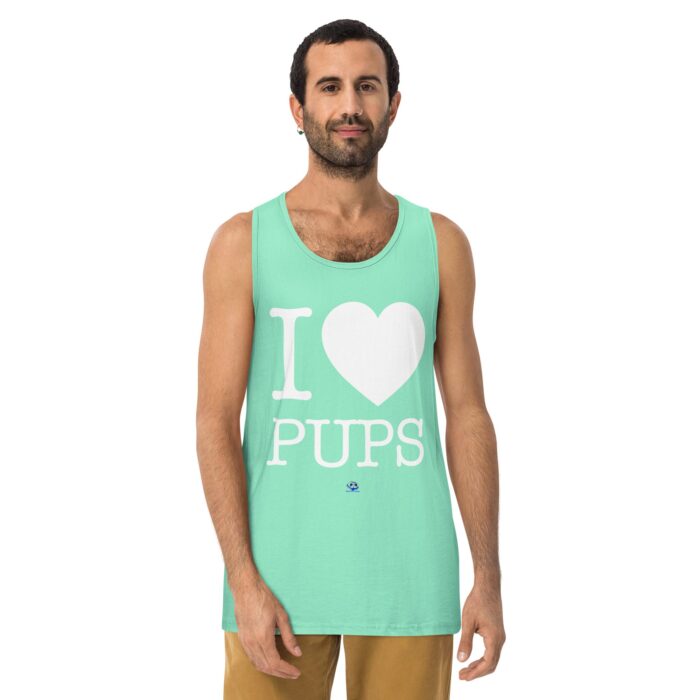 Men’s premium tank top - I Heart Pups - Image 23