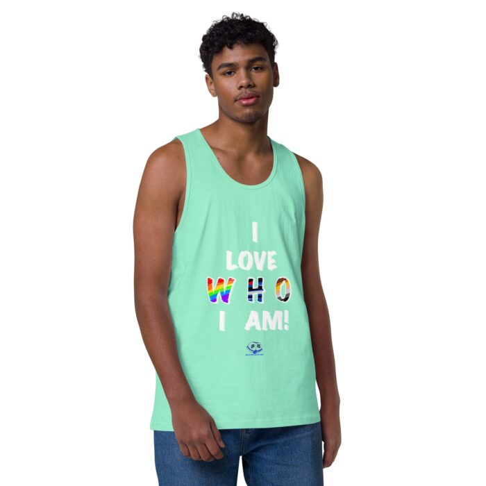 Men’s premium tank top - I Love Who I Am - Image 45