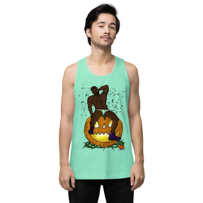 Men’s premium tank top - Jack O Lantern - Image 23