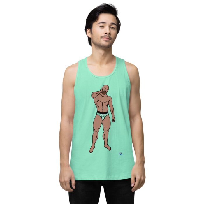 Men’s premium tank top - Leopard Bikini - Image 56