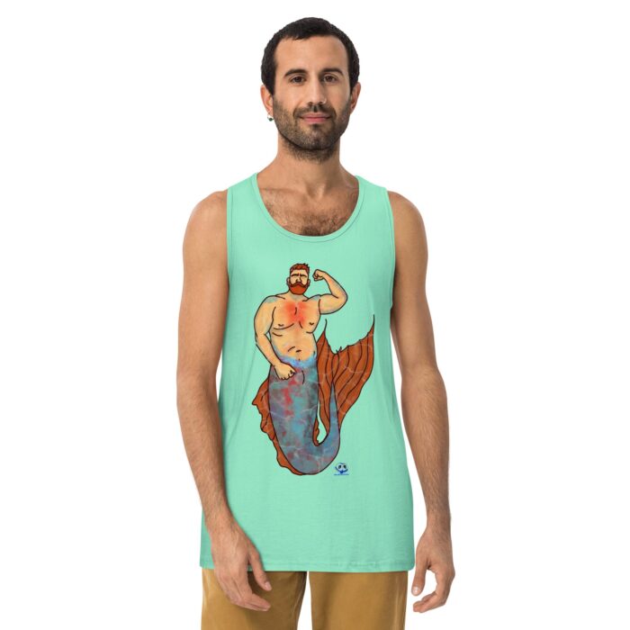 Men’s premium tank top - MerCub Orange - Image 12