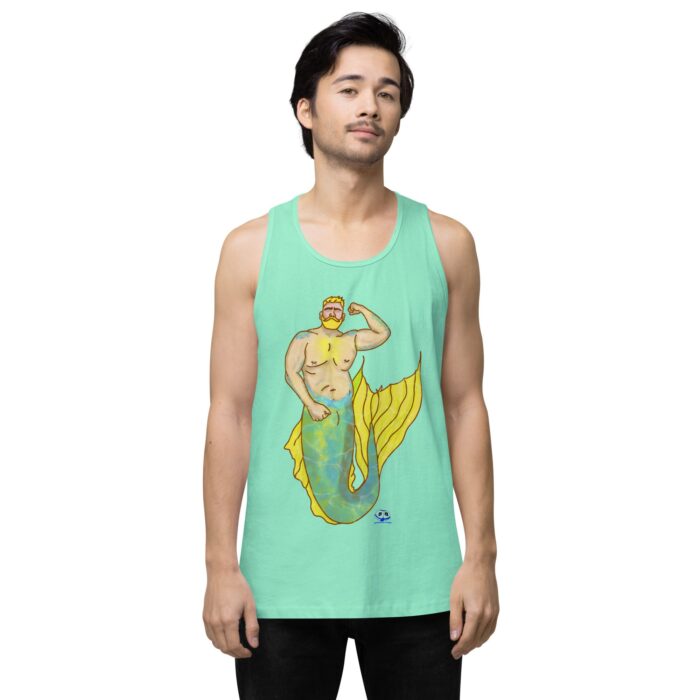 Men’s premium tank top - MerCub Yellow - Image 56