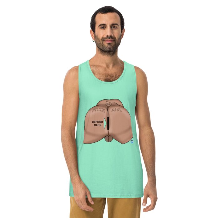 Men’s premium tank top - Piggy Bank - Image 23