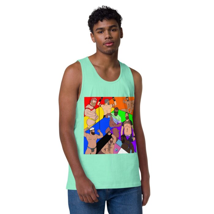 Men’s premium tank top - Pride Angles - Image 45
