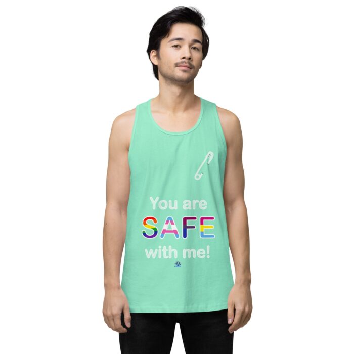 Men’s premium tank top - Safe with me - Image 56