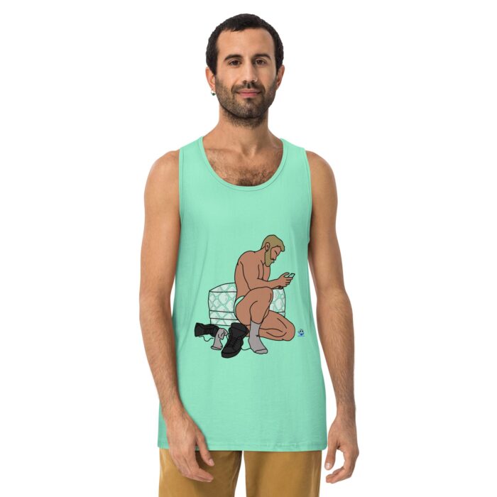 Men’s premium tank top - Snake Skin Ottoman