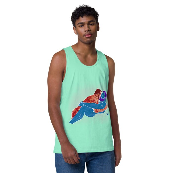 Men’s premium tank top - Steam - Image 45