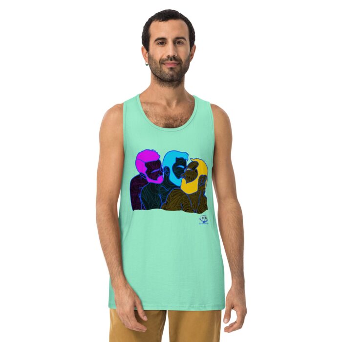 Men’s premium tank top - Throuple Pop Art - Image 23