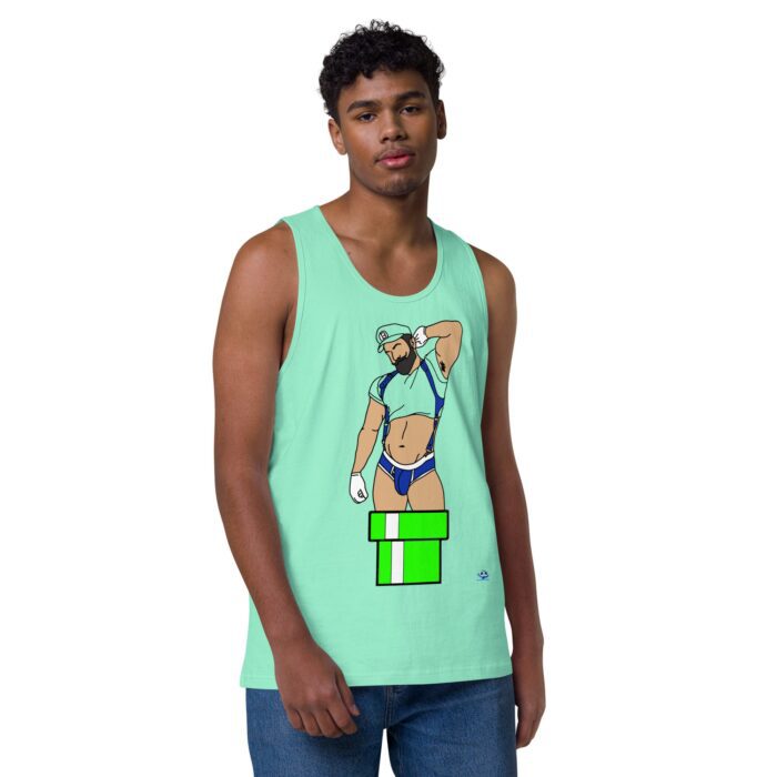 Men’s premium tank top - Warp Pipe Dreams - Image 45