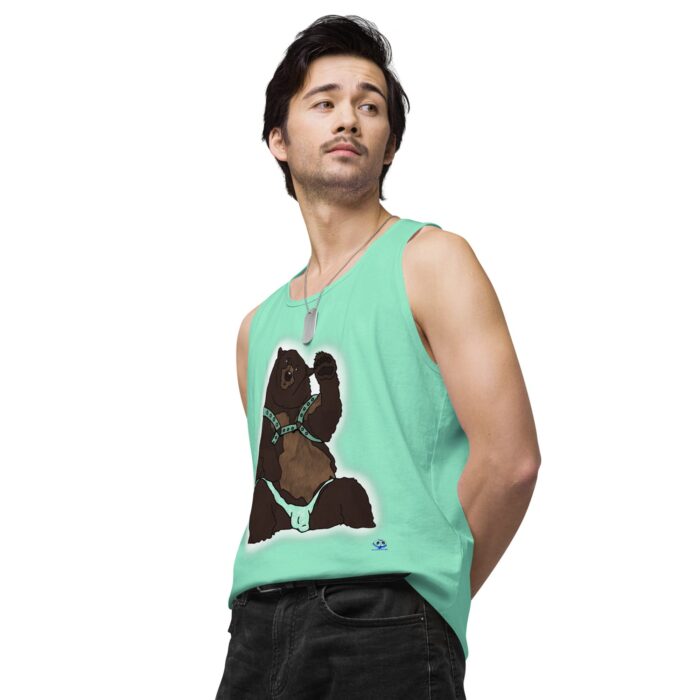 Men’s premium tank top - Disco Bear - Image 59