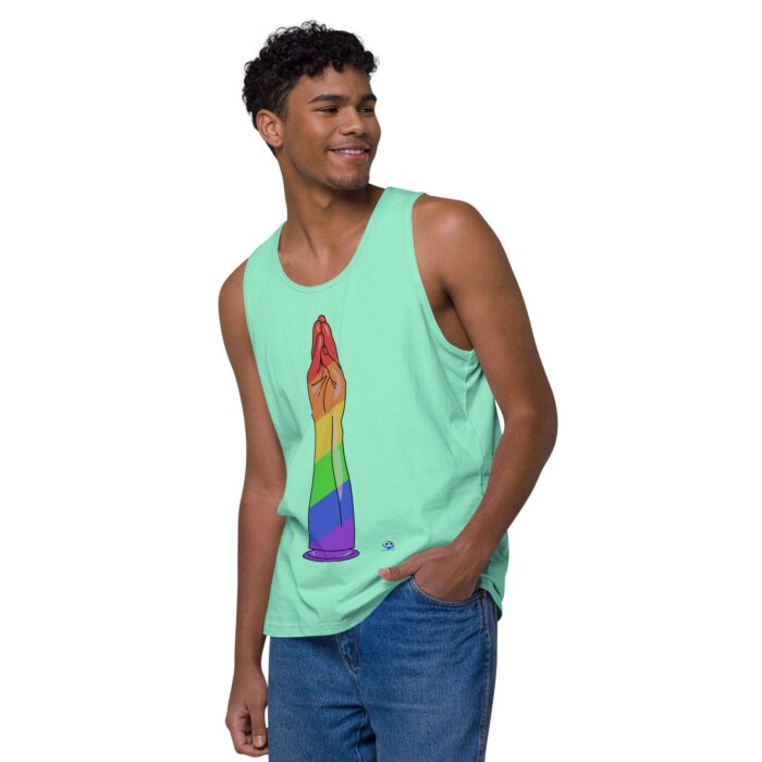 Men’s premium tank top - Handy Stripes - Image 47