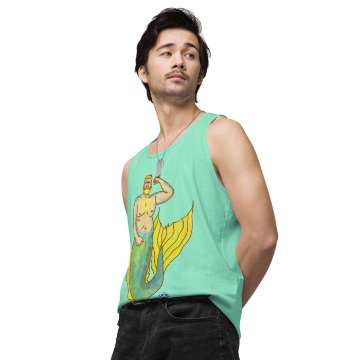 Men’s premium tank top - MerCub Yellow - Image 59